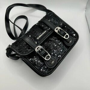 Dr Martens 7" Sequin Black Satchel Crossbody Bag